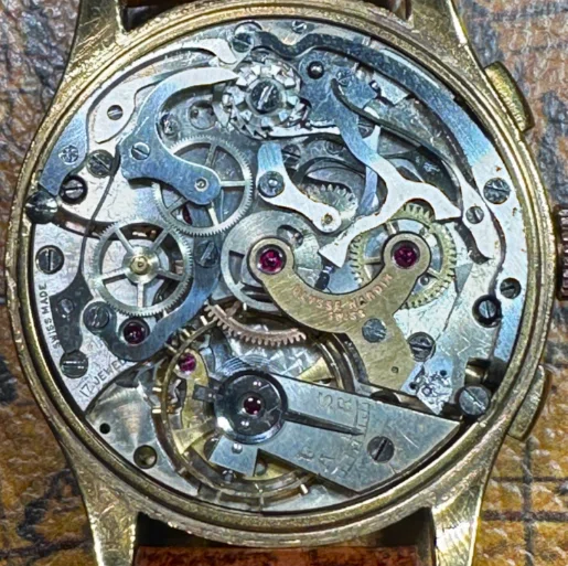 59.【ユリス・ナルダン】 クロノグラフ アンティーク時計 1940年代 名