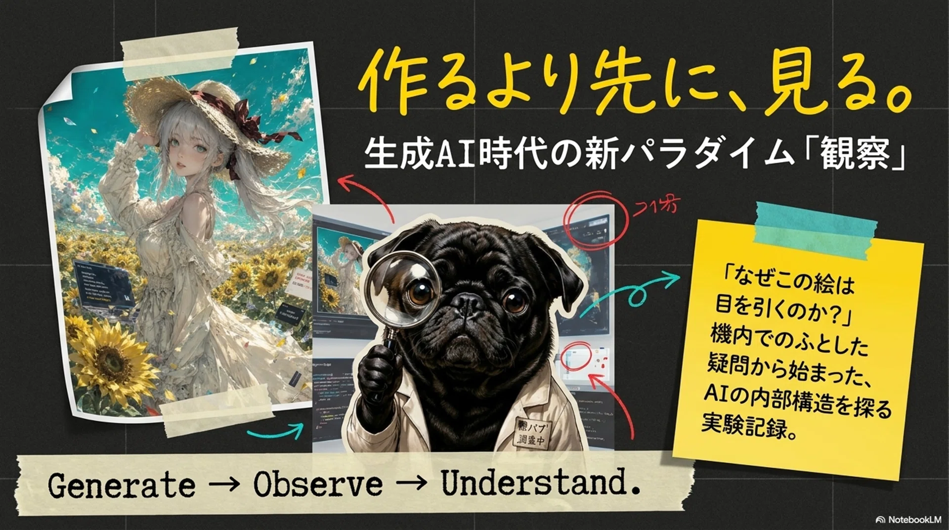 黒パグの #ChatGPTCreativeClub 活動日記⑦ ひまわりを分解し、体重を