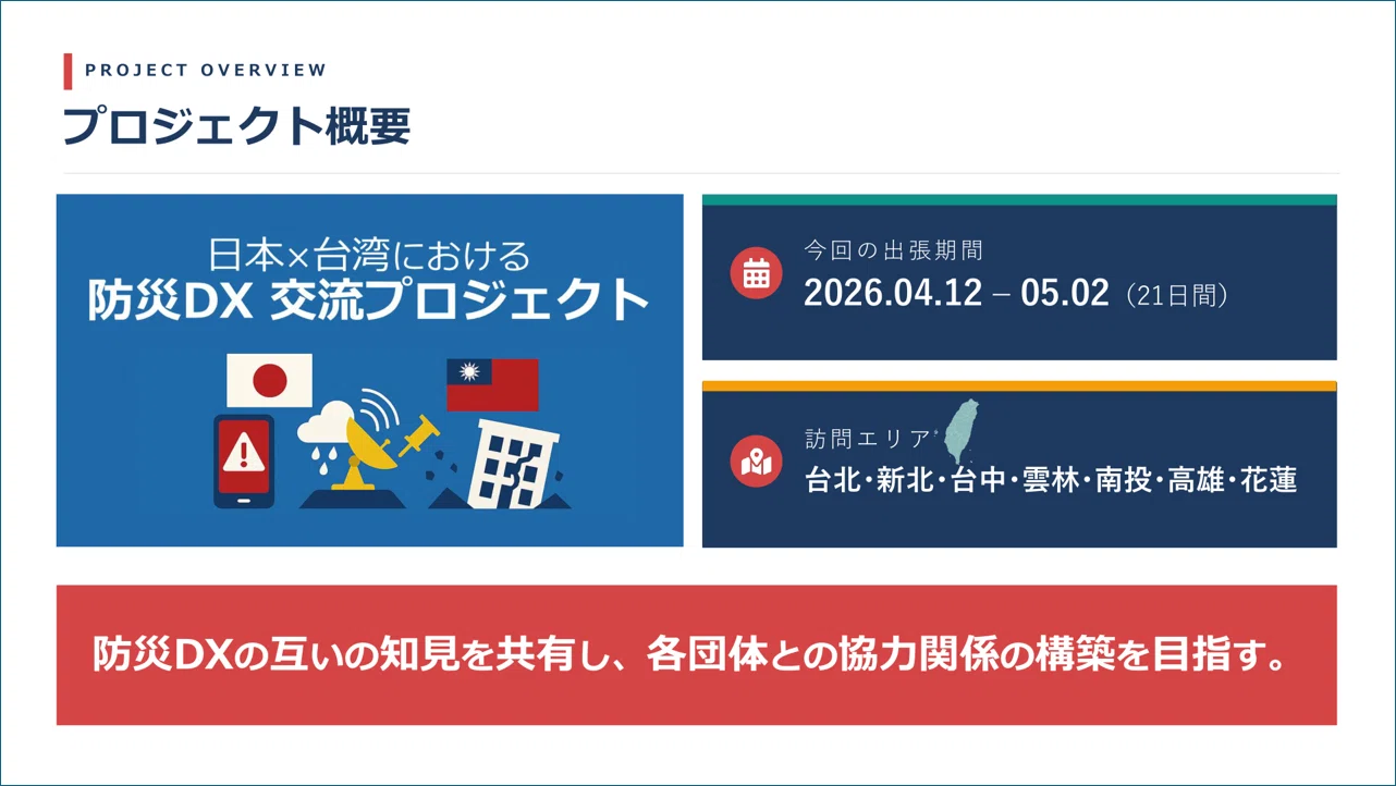 開催レポート：台湾出張報告会（防災DX交流プロジェクト）｜【公式