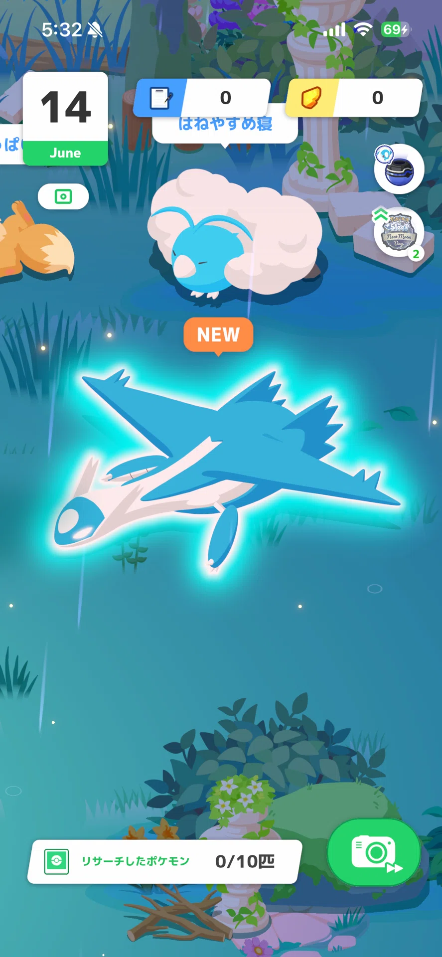 ラティオスとこころのしずく1週目【ポケモンスリープ】｜感覚人間だるまや