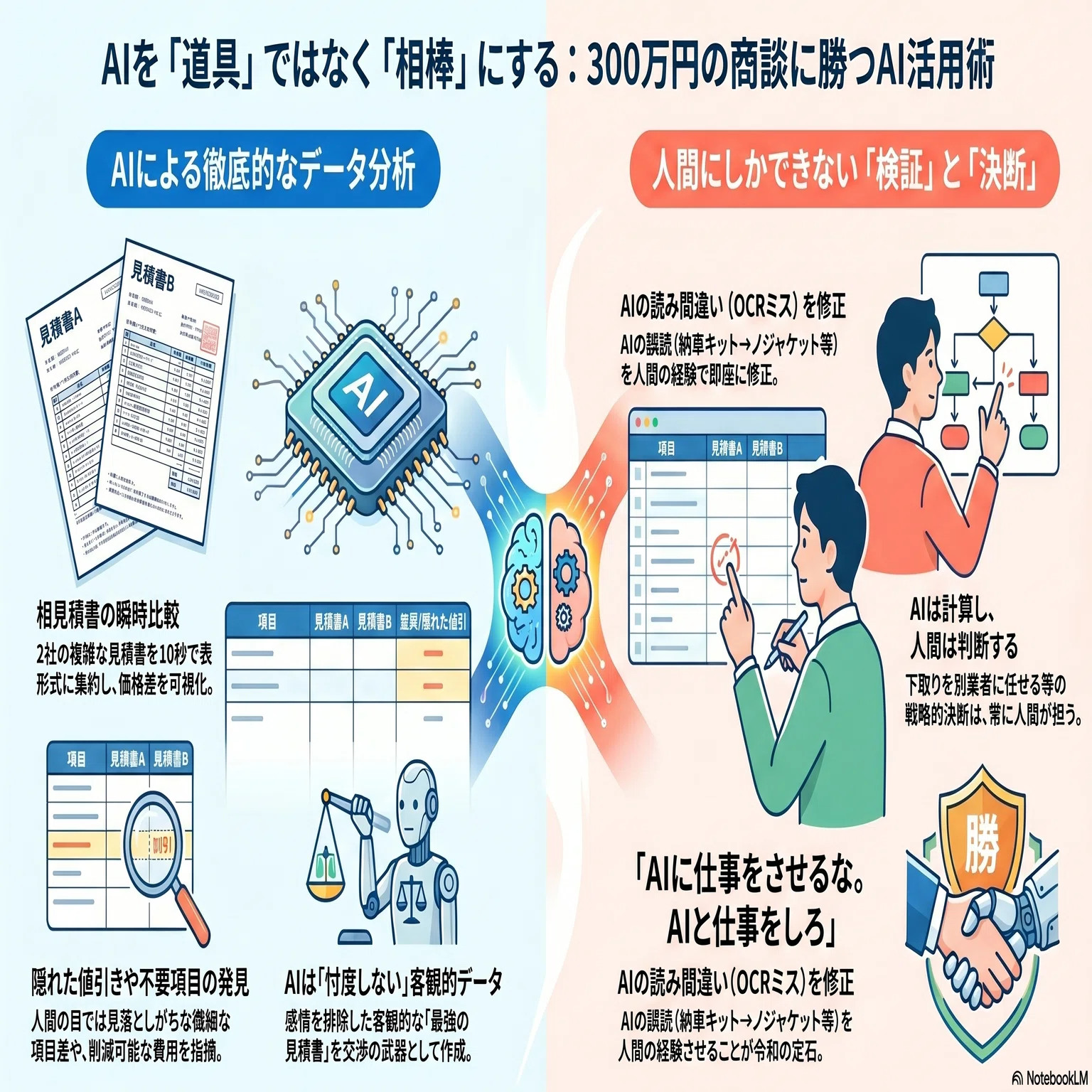 2社見積もりをClaudeで比較：価格交渉に使う｜Kawamura Akihiro