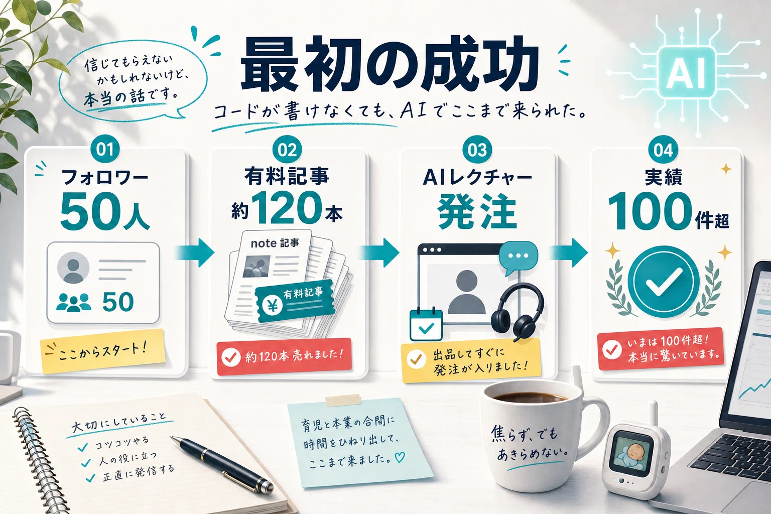 自己紹介】専門知識ゼロの会社員が、AIで有料記事を売って、人に教える