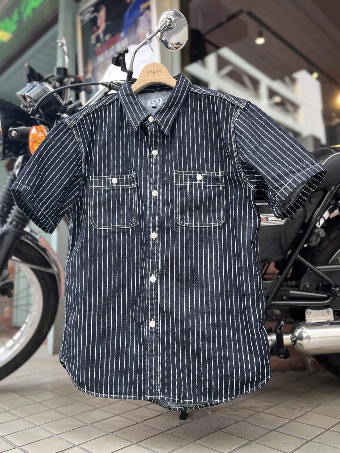 FLAT HEAD ウォバッシュ ワークシャツ 半袖 インディゴ FLAT HEAD 高崎店】 育てる楽しみは夏も続く。ウォバッシュ半袖ワーク