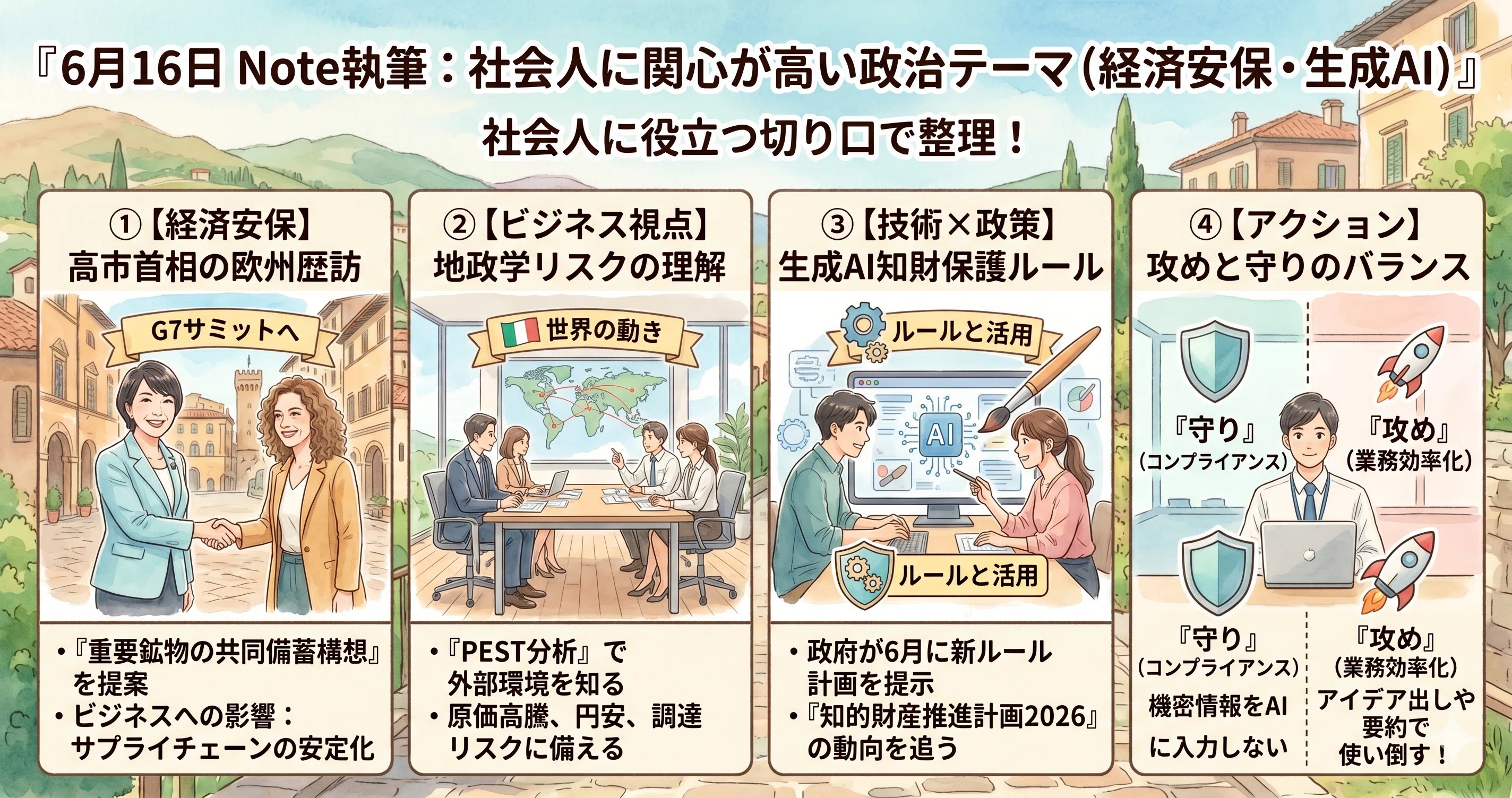 火曜日は政治】高市首相の欧州歴訪から考える「経済安全保障