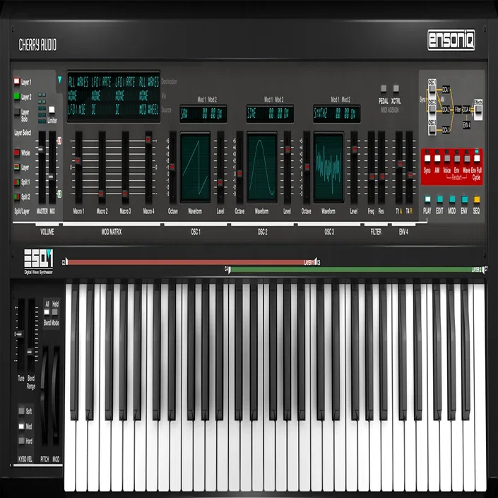 ENSONIQ ESQ1 ビンテージシンセサイザー 中古現状品 Cherry Audio Ensoniq ESQ-1で学ぶ“粗いデジタル波形”の使い方｜櫻井徳