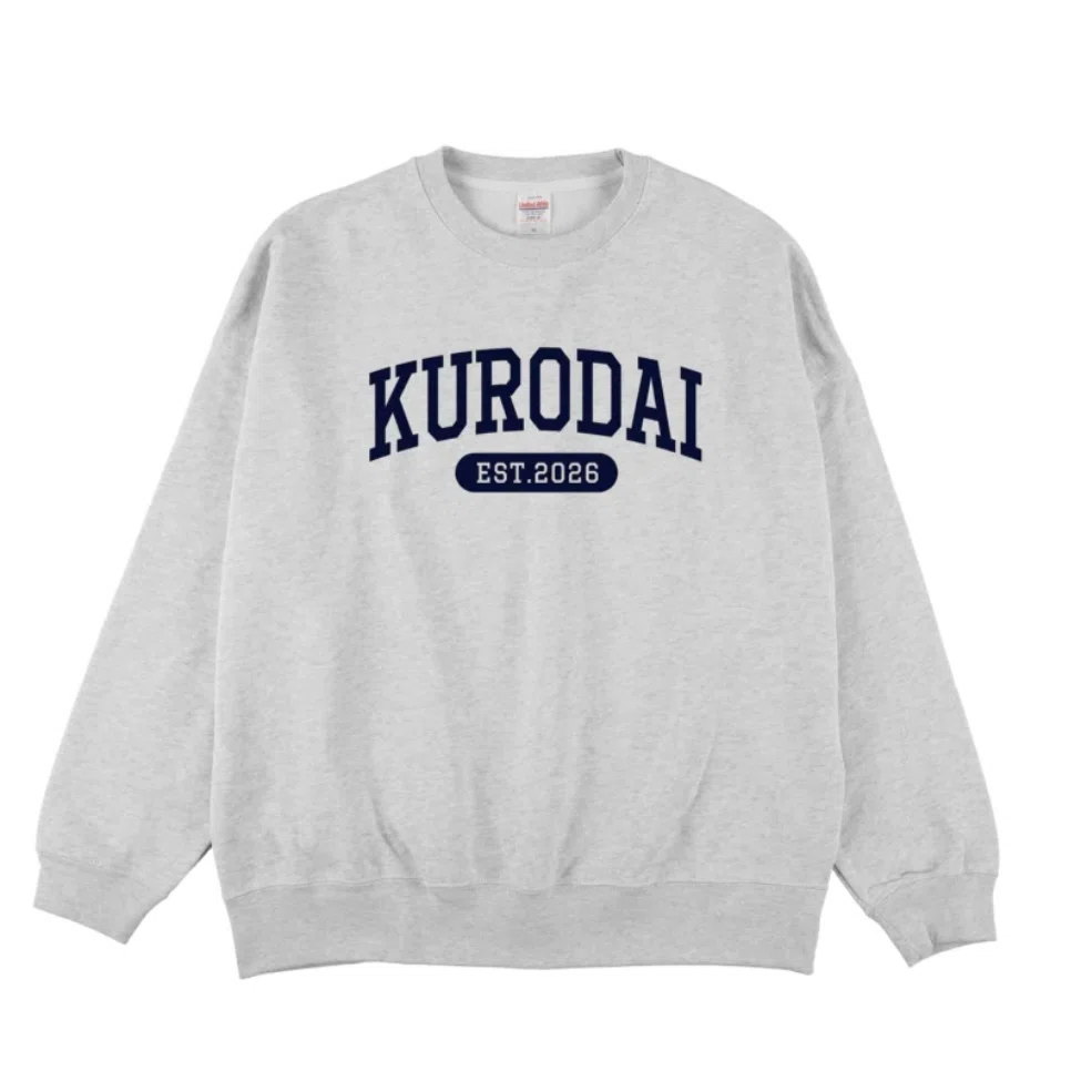 26SS】カレッジロゴスウェット・トレーナー（黒鯛/チヌ）｜KURODAI