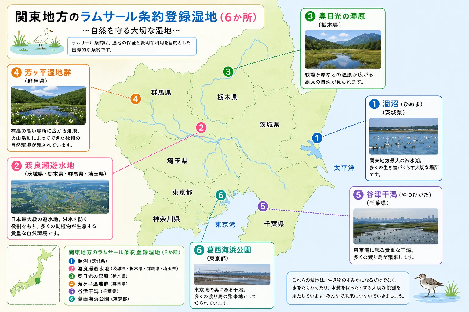 関東地方］湿地の整理｜ふぃっちの本棚（中学受験社会）