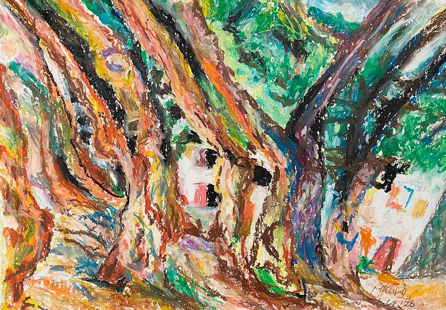 カイム・スーティン【セレの風景】、希少な画集画、新品高級額 学芸美術 画家の心 第167回「シャイム・スーティン『セレの