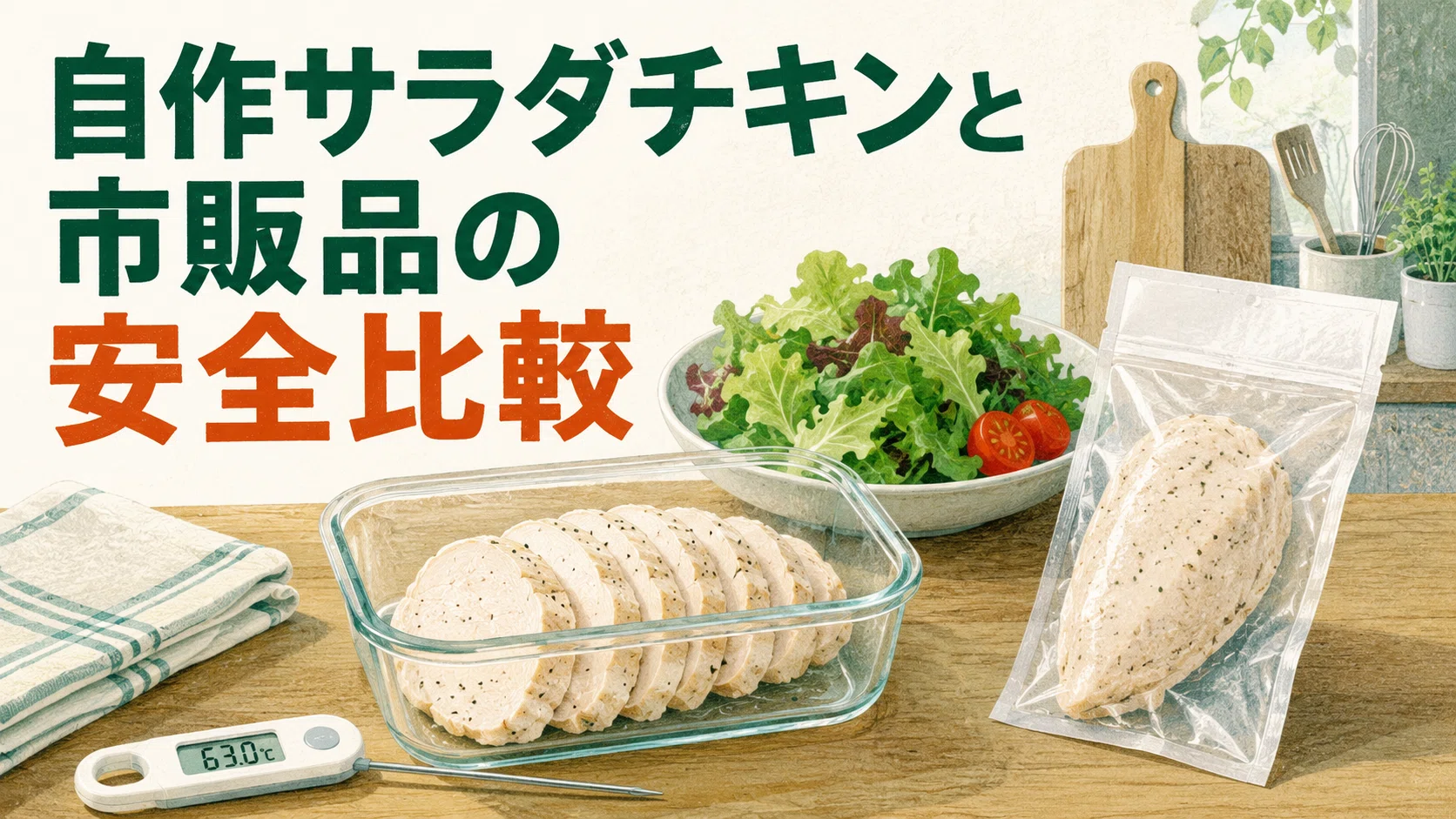 自作サラダチキンと市販品の安全比較｜ぬぐい@衛生の話をしよう