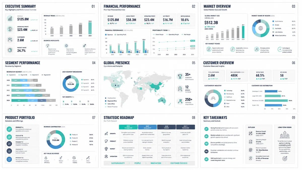 Corporate Infographicのスライド例
