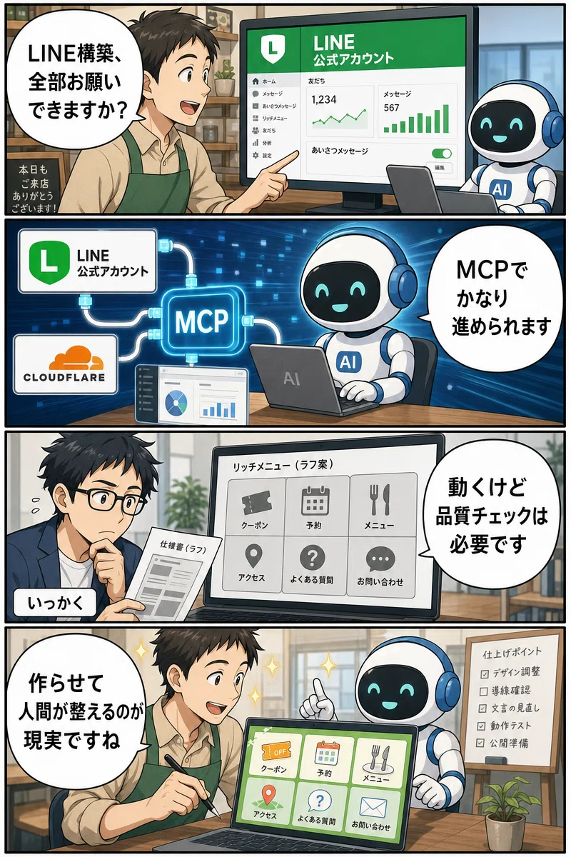 LINE公式アカウントMCP比較｜AI丸投げしてみた｜いっかく＠システム