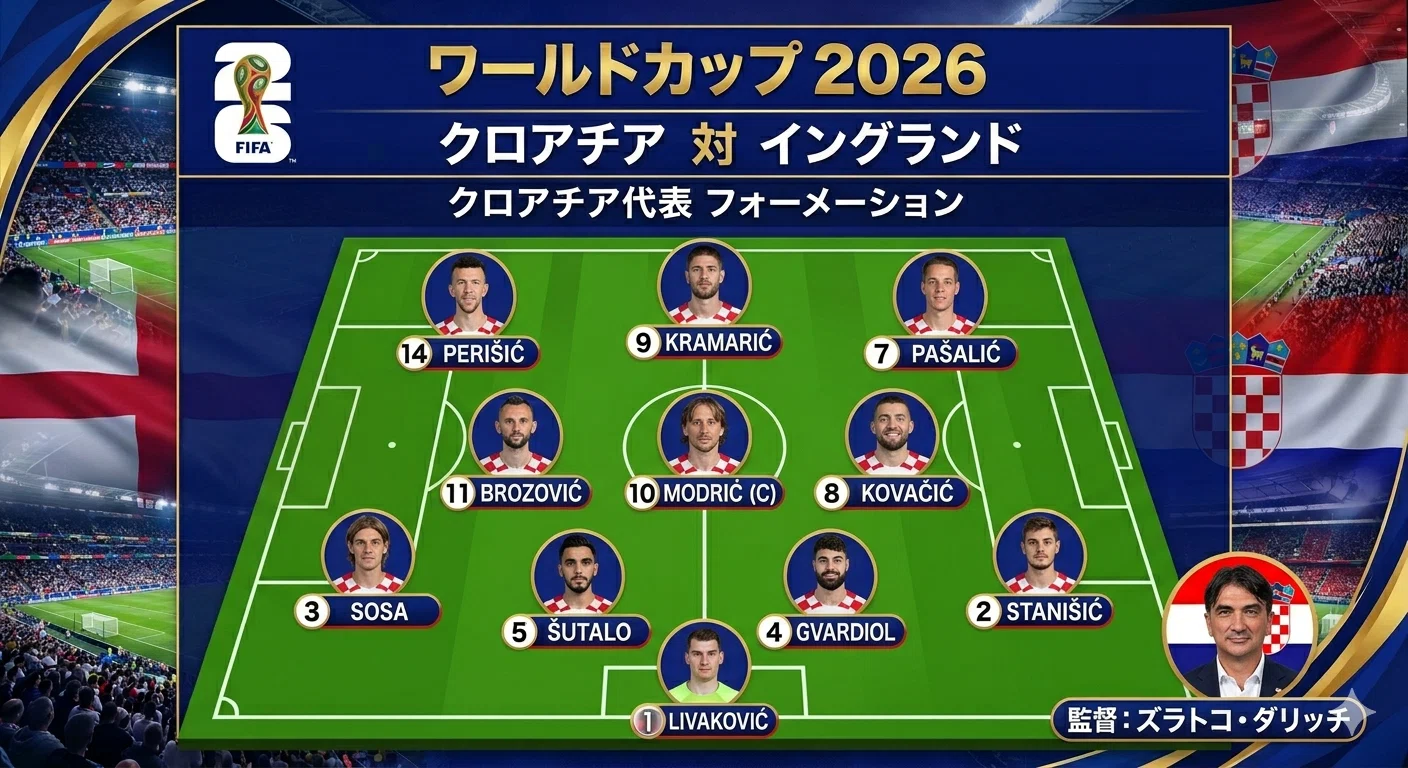 FIFA W杯戦評】イングランド対クロアチア・クロアチアを撃ち破った攻撃