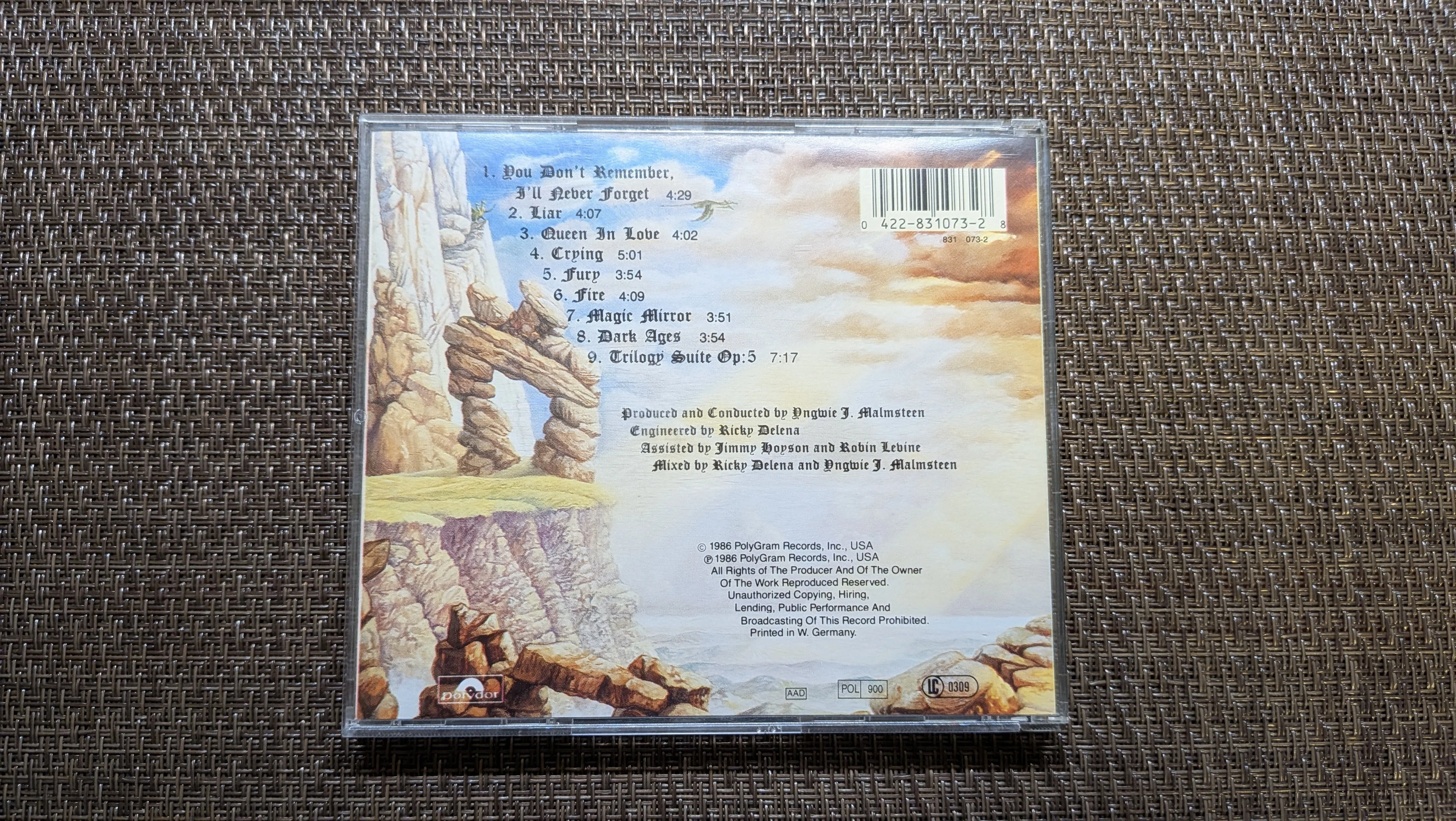 Yngwie Malmsteen『Trilogy』伝説のドラゴン西独盤（Made in W