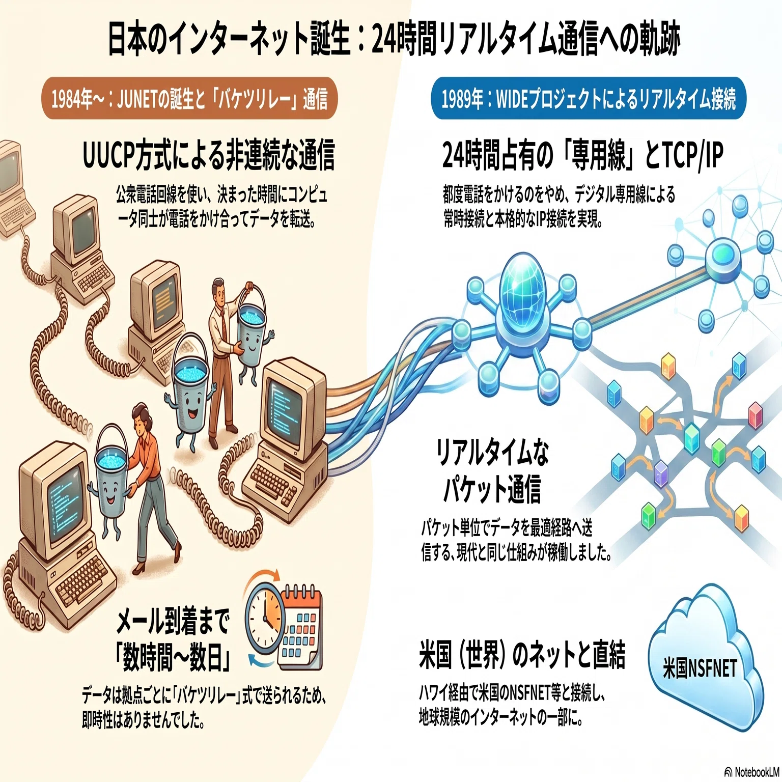 日本のインターネットはここから始まった。JUNETとWIDEプロジェクトが