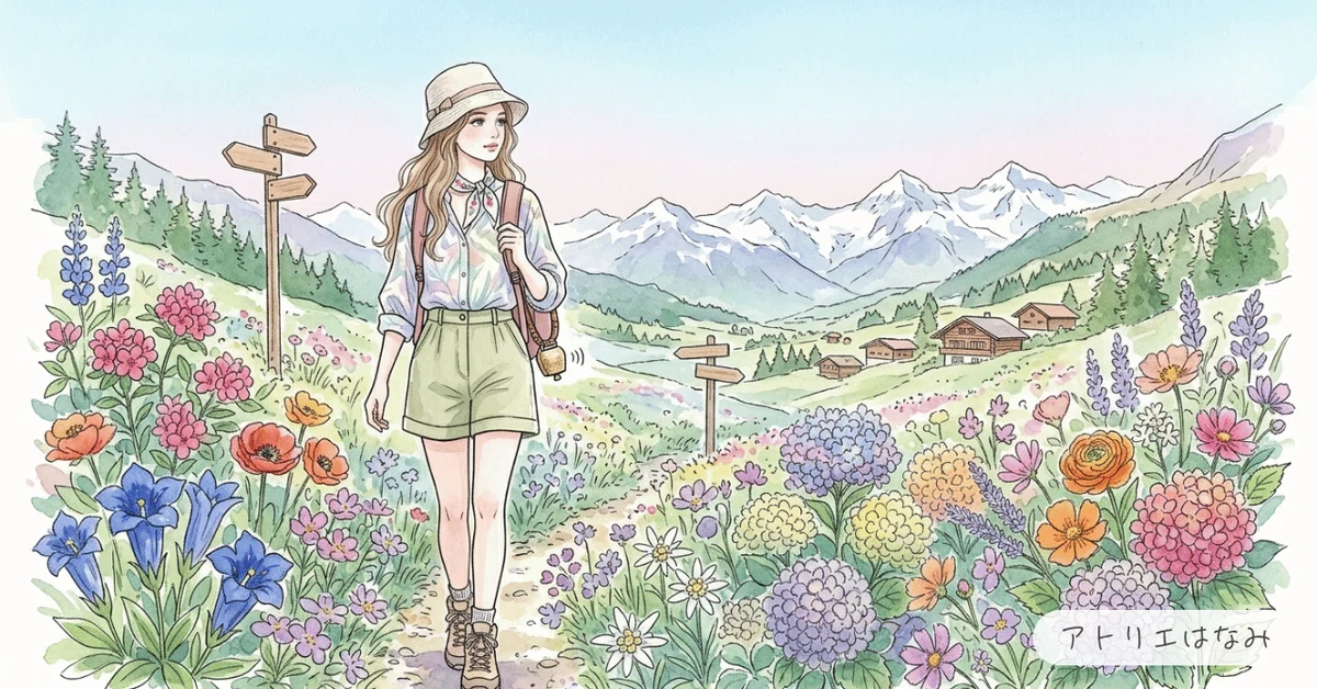 リンクウェアフリー素材・ハイキング
