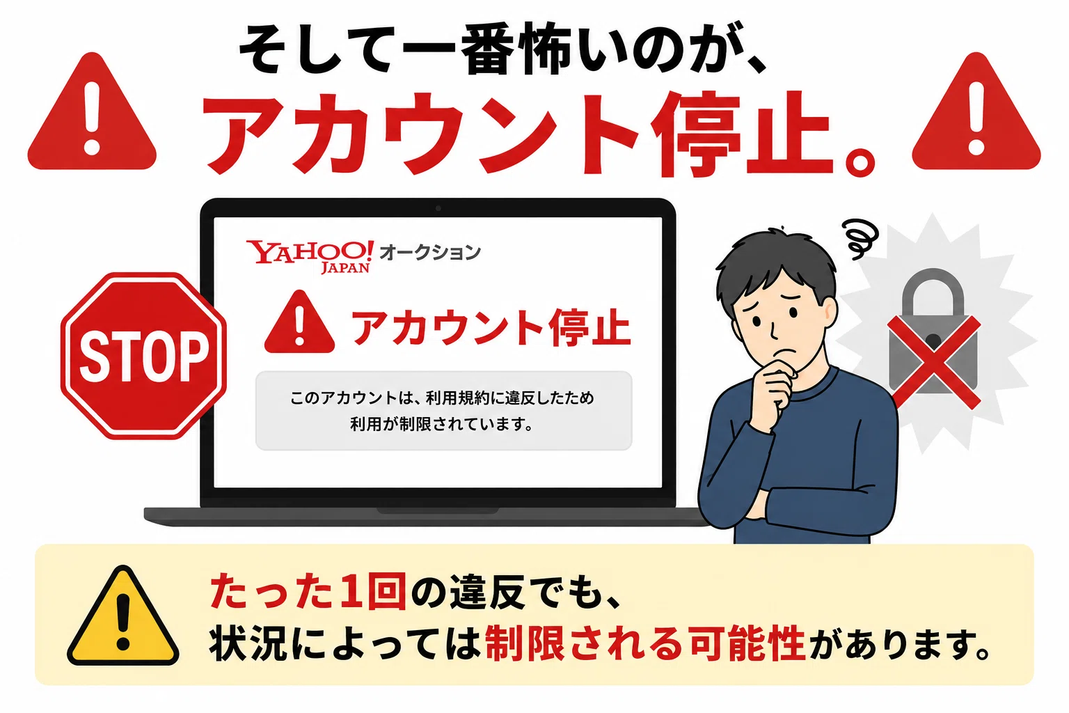メルカリで一発アウト。手元にない商品は出品NGです。｜メルカク
