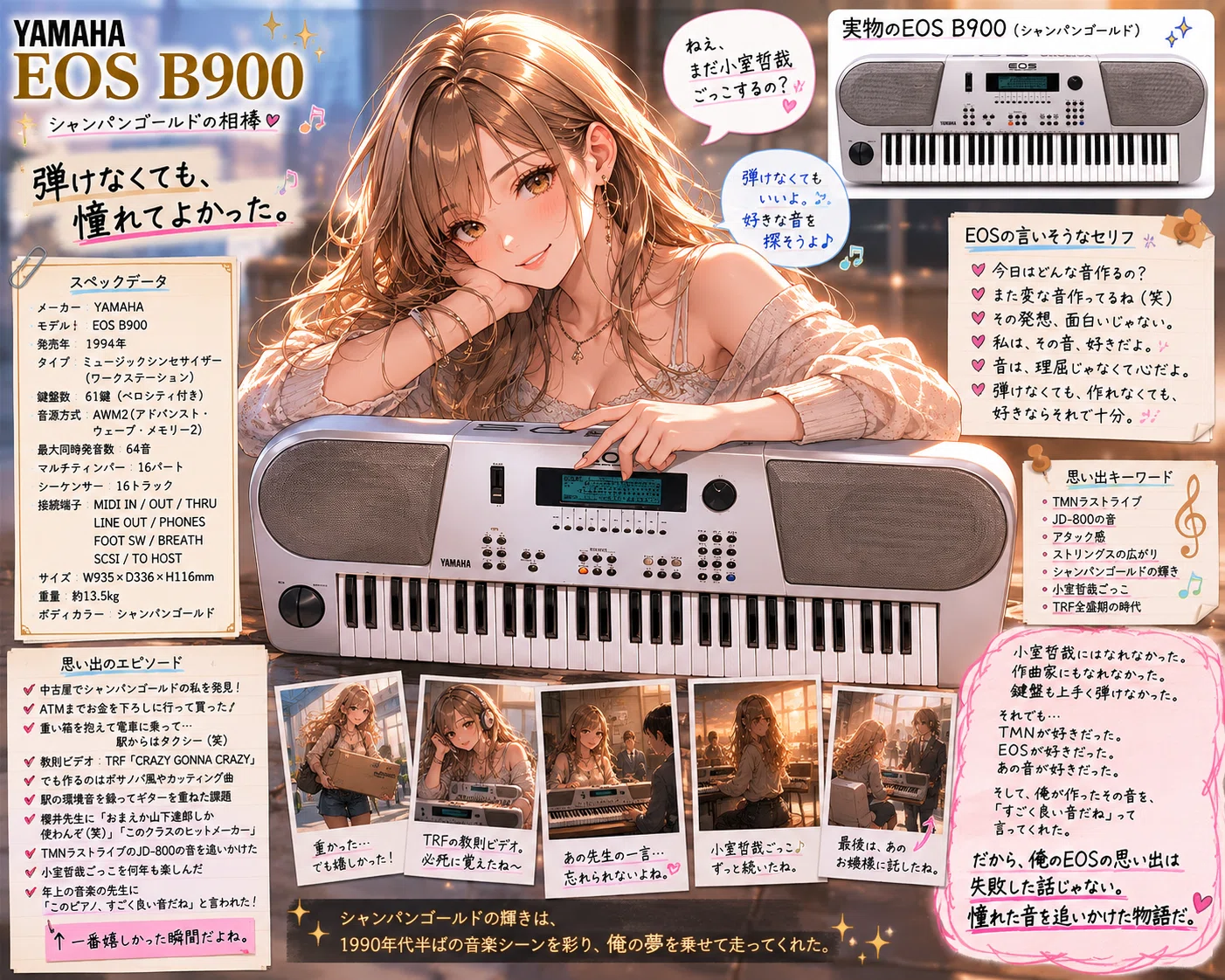 TMネットワークに憧れて…YAMAHA EOS B900🎹 でも、テレビに映るときは