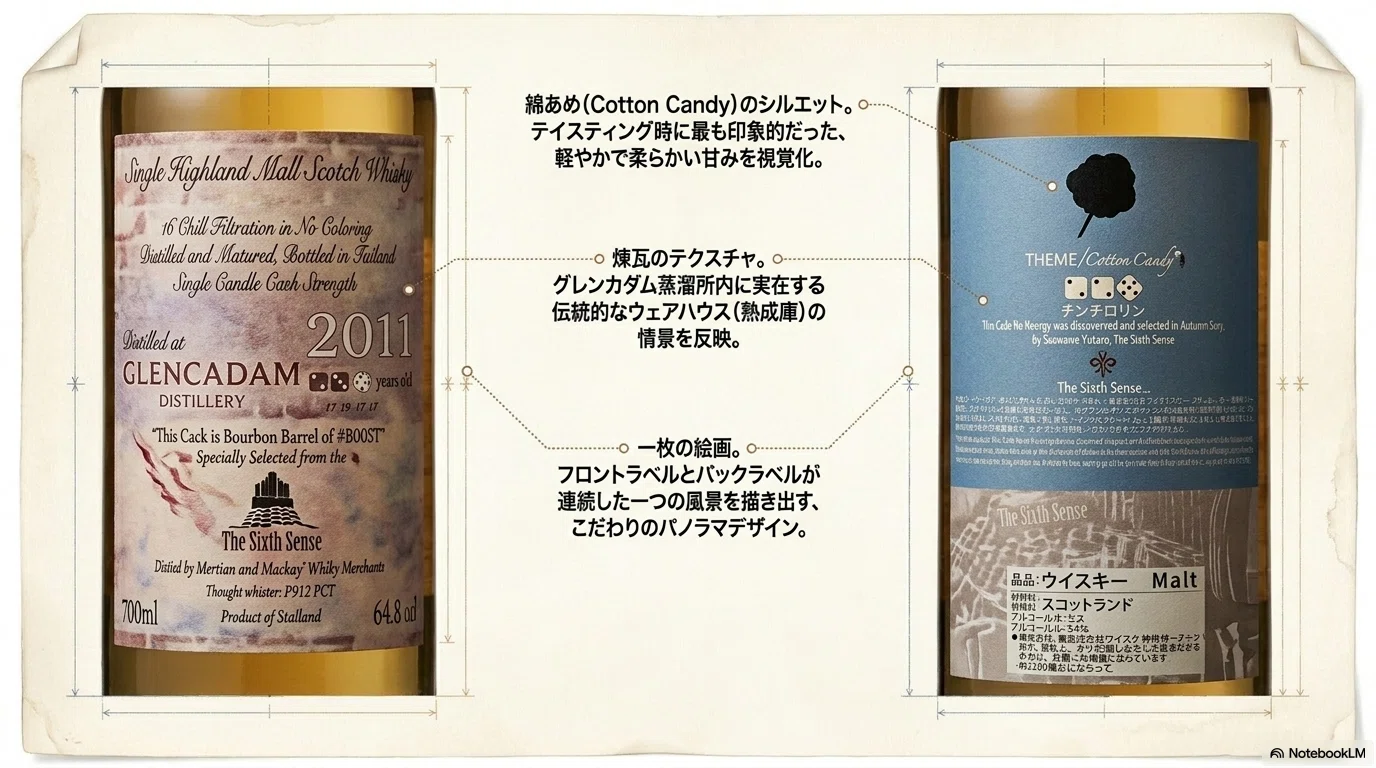 グレンカダム [2011] 9年 バーボンバレル for 信濃屋 グレンカダム2011 9年 カスクストレングス64.8%——「The Cotton Candy