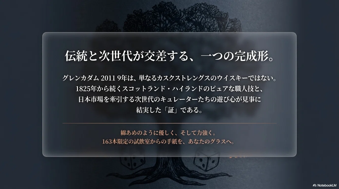 グレンカダム2011 9年 カスクストレングス64.8%——「The Cotton Candy