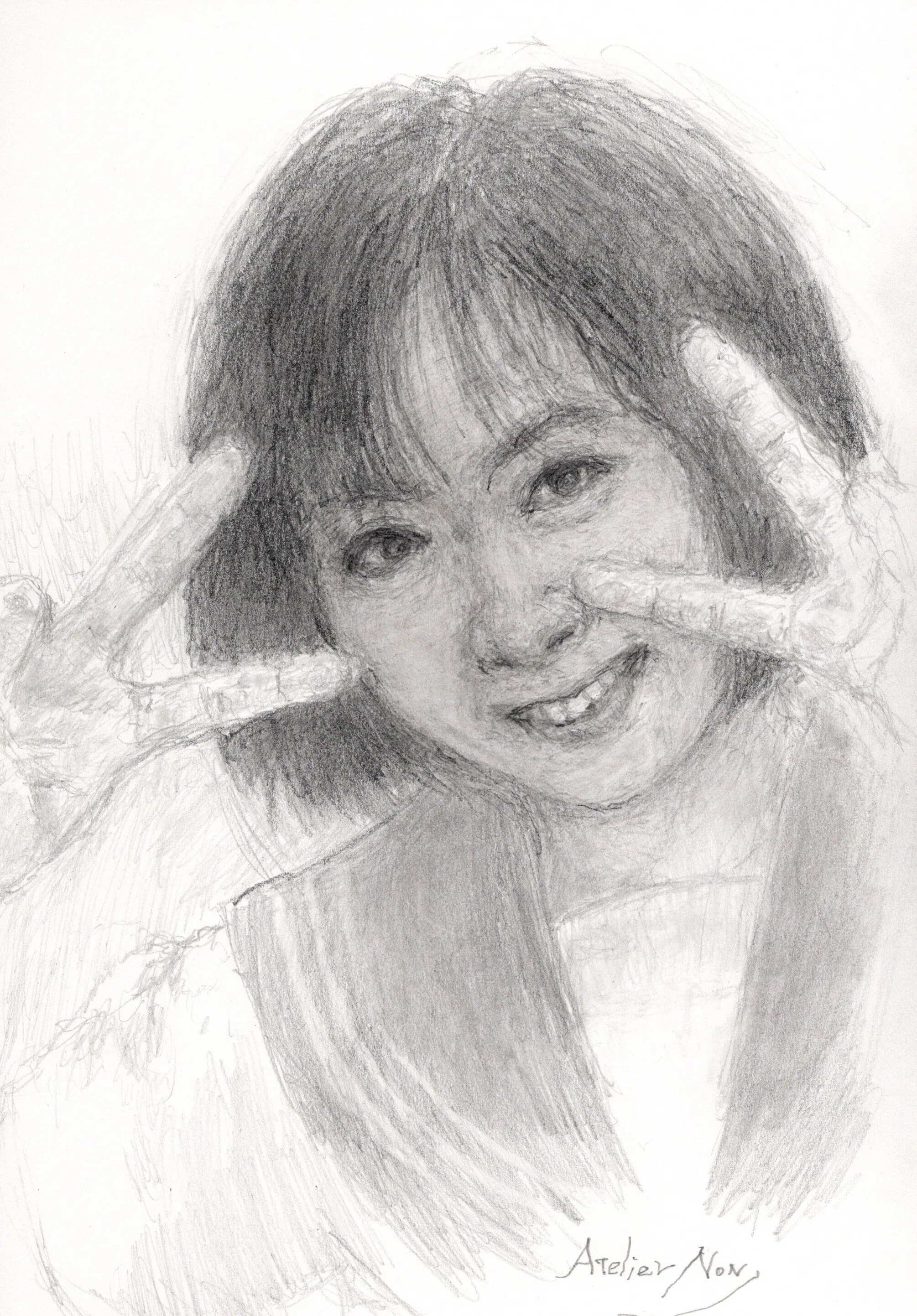 鉛筆画】夏のひかりのなかで｜Atelier Non