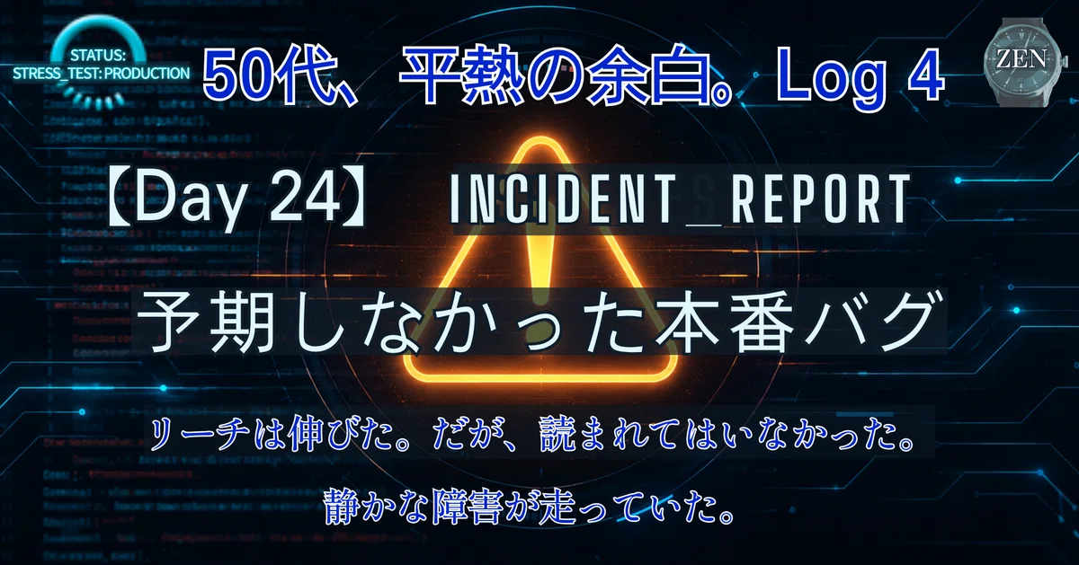 Next Deploy：シーズン 4｜【Day 24】INCIDENT REPORT（6/21夜、公開）
