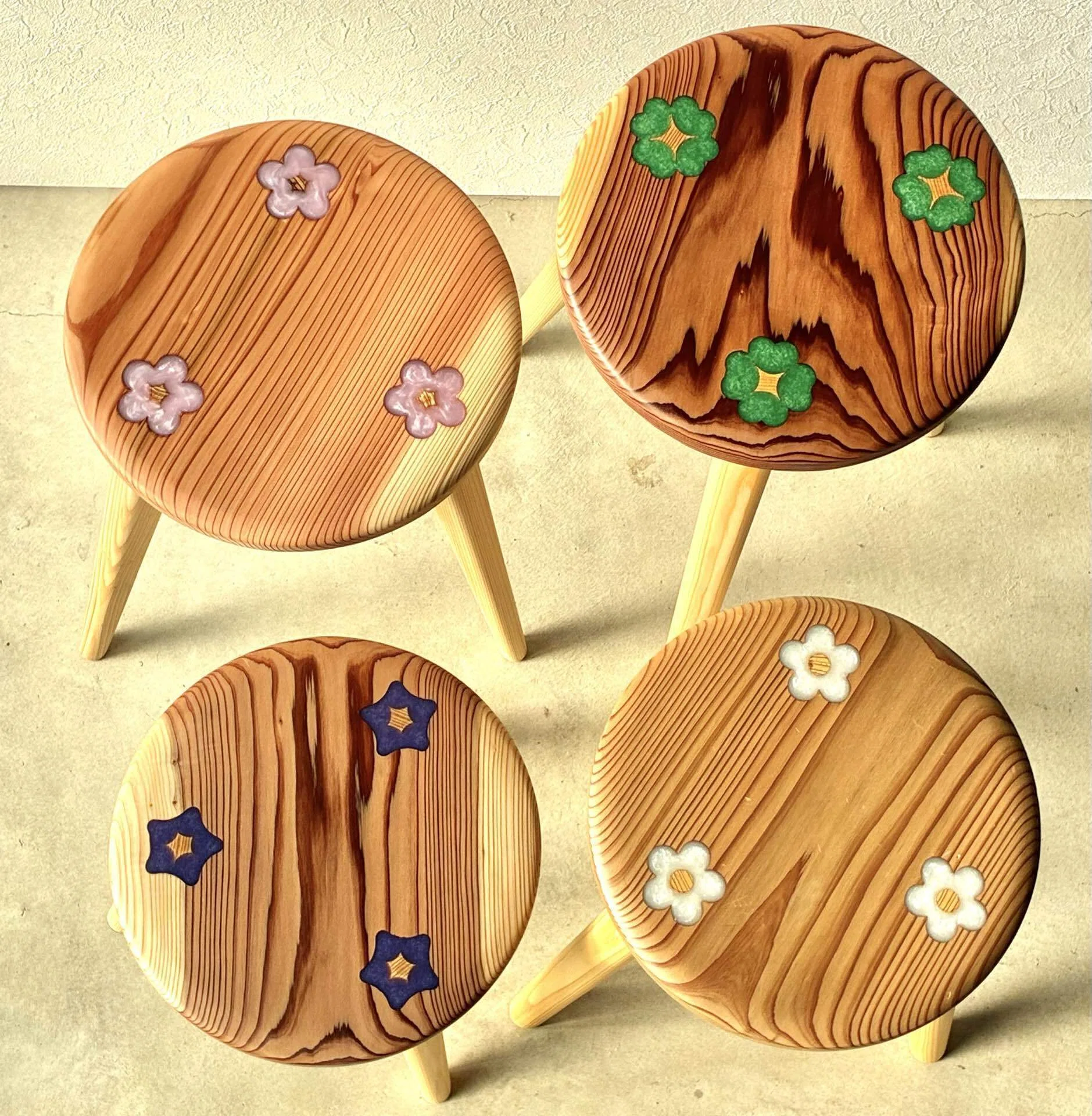 お花のスツールができるまで｜TTG Woodcraft & Resin