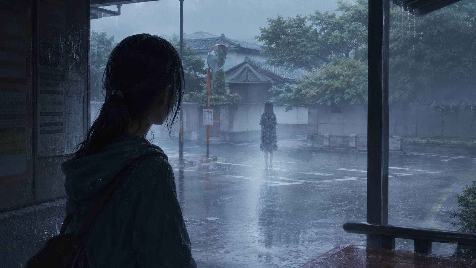 雨宿り』309字 まろやかホラー｜シロクマ文芸部｜もぐら