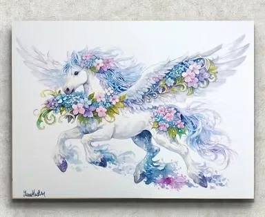 【想いのまま創る、喜びの導き】絵画 ,空,宇宙,ペガサス,天使,angel,精霊 想いのまま創る、喜びの導き】絵画 ,空,宇宙,ペガサス,天使,angel,精霊