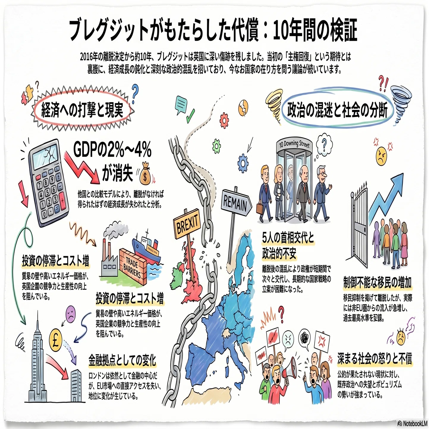 経済的自傷か。ブレグジット10年後のデータ｜tyo