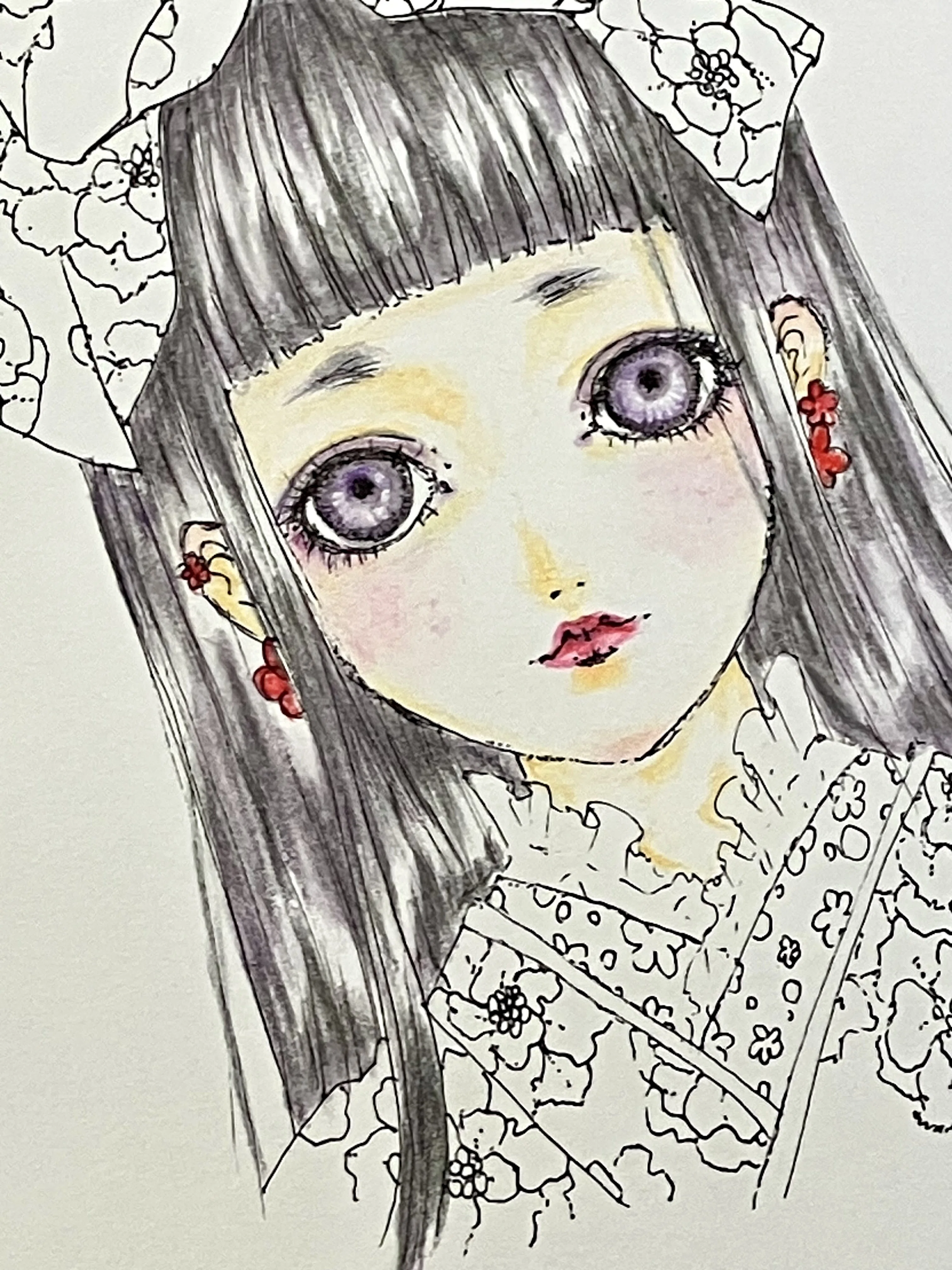 アナログイラストをひたすら描いています｜朝火