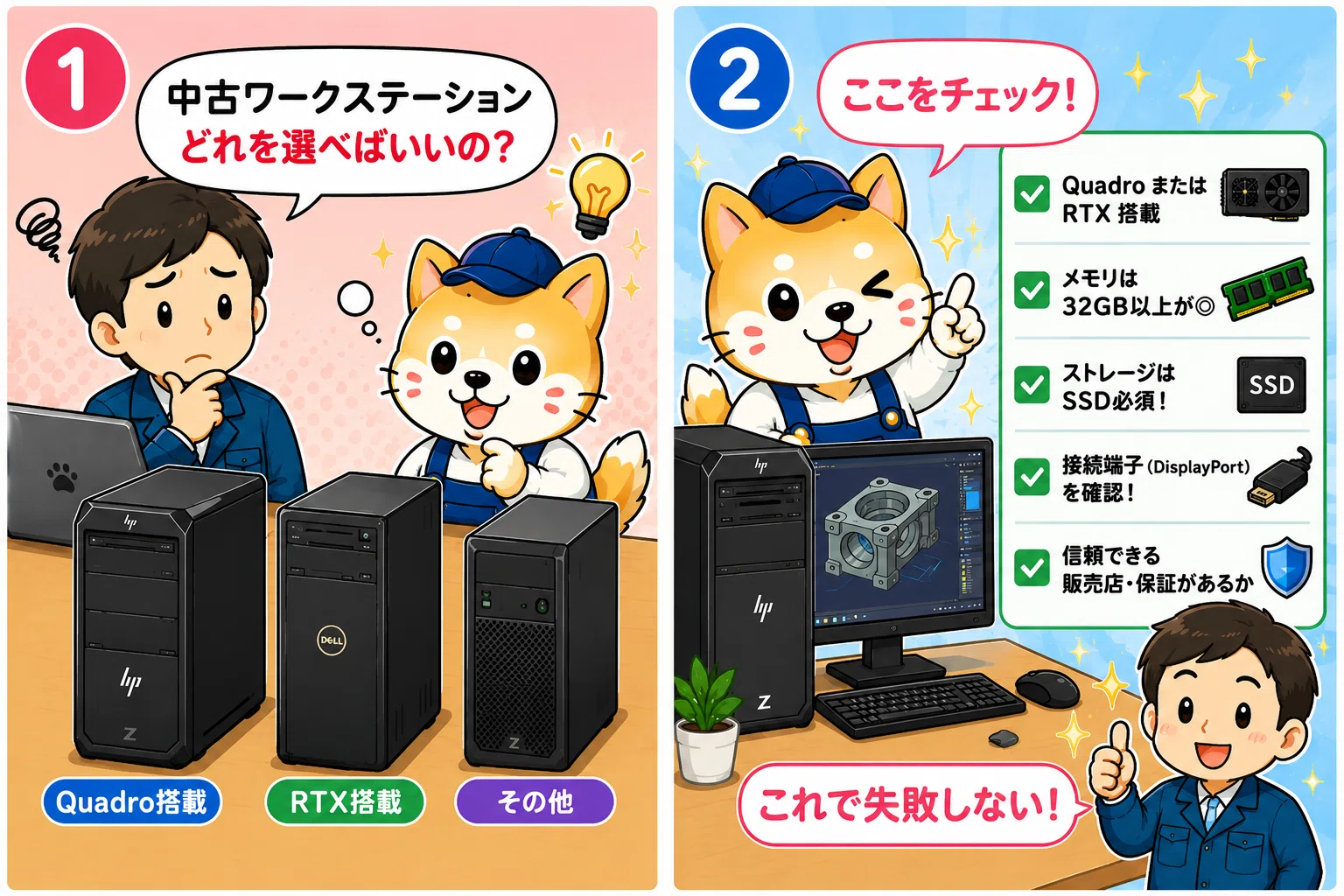 BIM 対応ワークステーションQuadro P4000搭載　建築学科学生向き ワークステーション中古の選び方！Quadro・RTXで失敗しないコツ｜中古