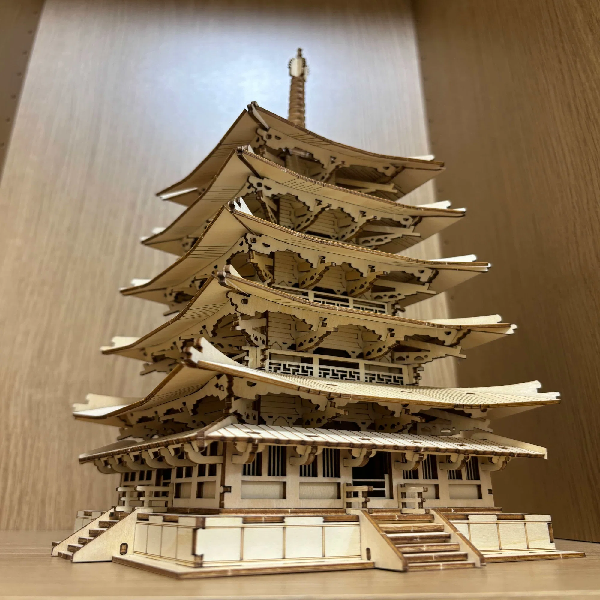 3Dウッドパズル「五重塔」を作る（8）｜Almond Fish（小酒井基文）