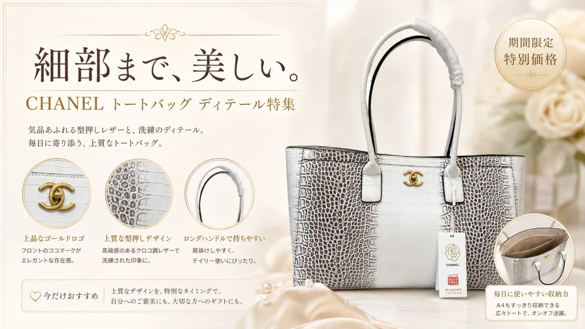 CHANEL シャネル トートバッグ｜大容量でデイリーにも旅行にも使える