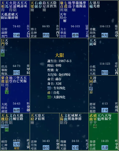 長澤まさみの10年大限命盤