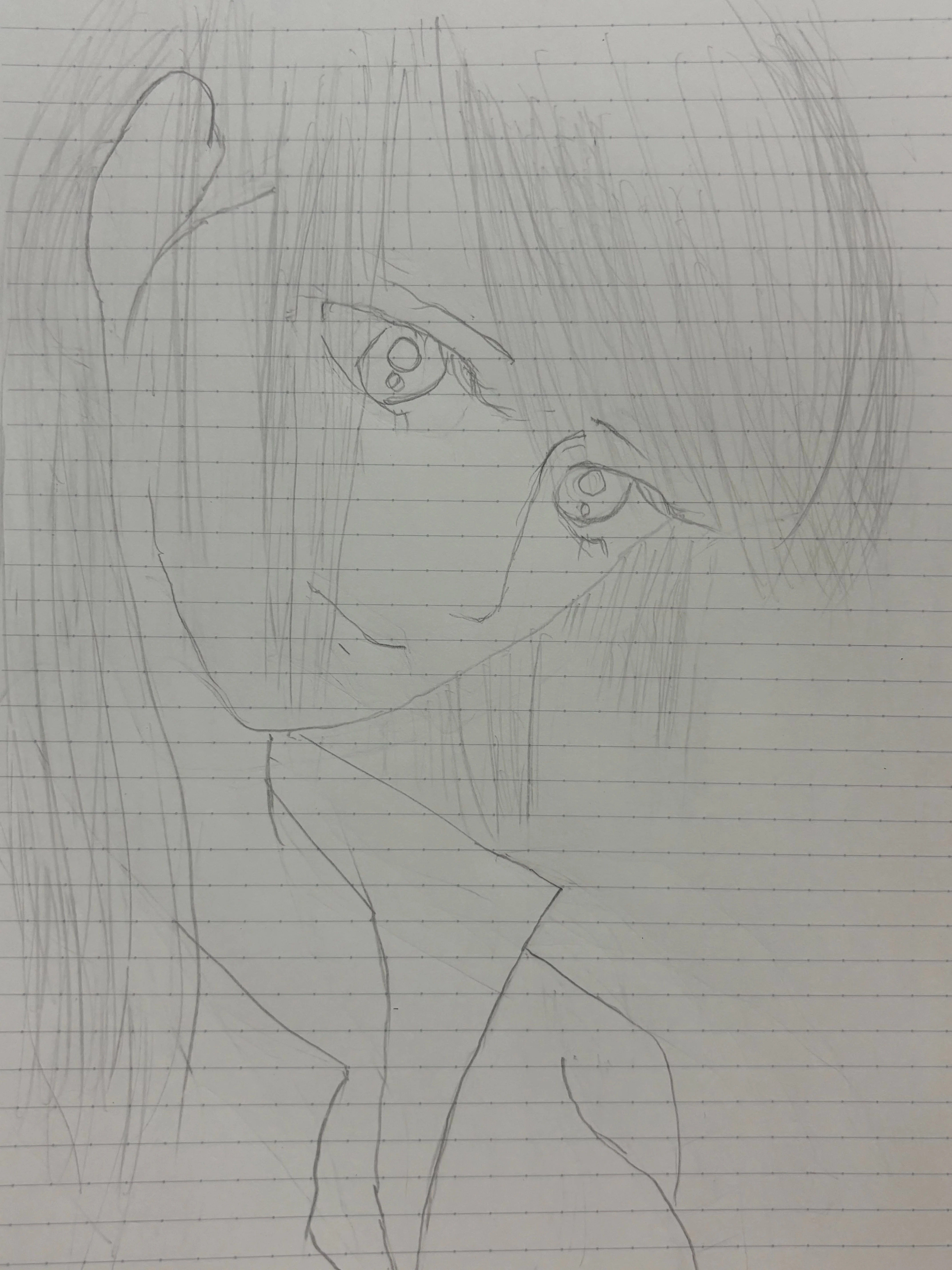 鉛筆画【コピーではありません】 わふっ？ときどき出てくる、お前誰？｜ChatGPTは、作者の意図をずらし