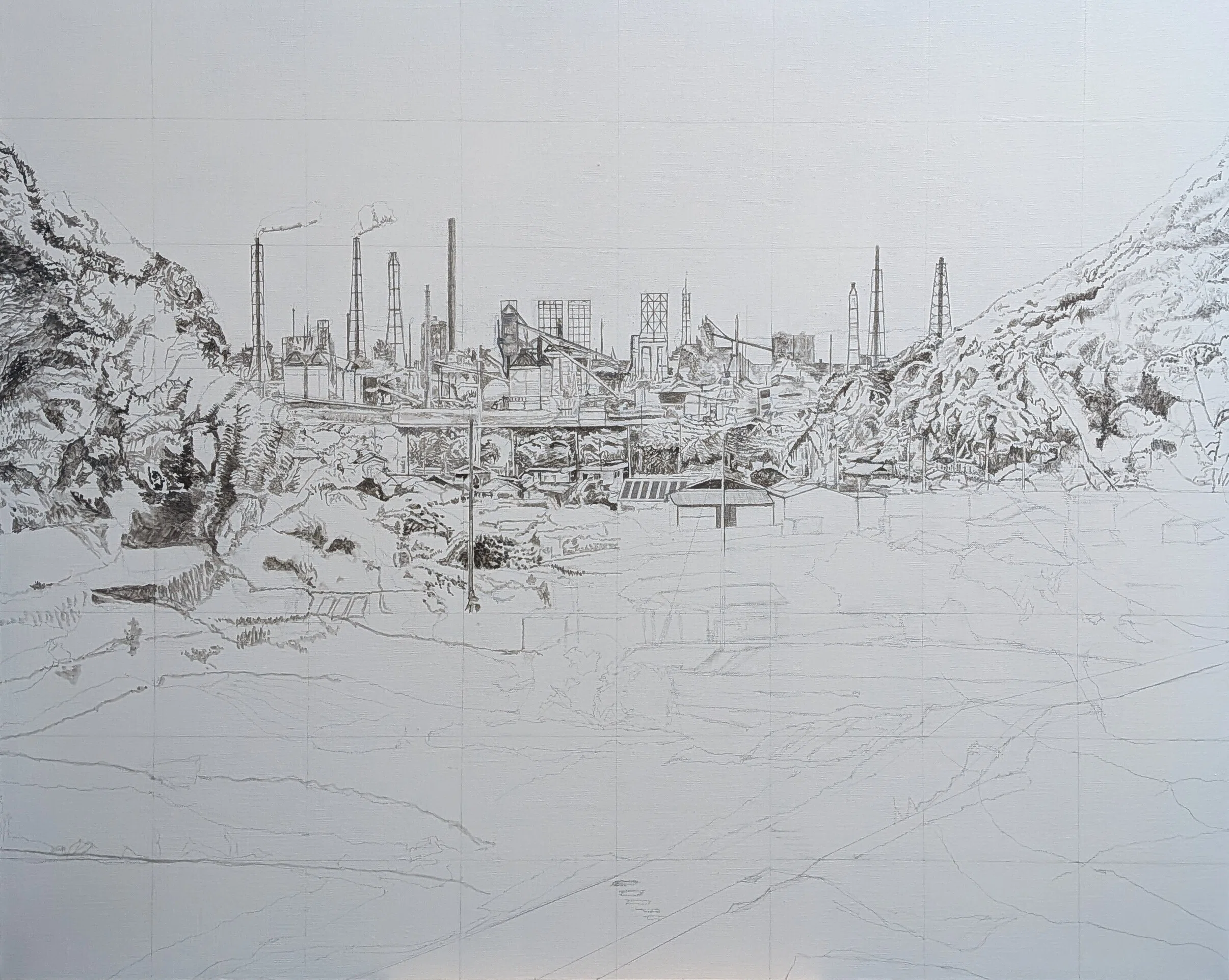 「選ばれた者」油絵　油彩画　モノクロ画 Step16】「交錯」油彩画｜瑞島 魁祐（みずしま かいゆう）