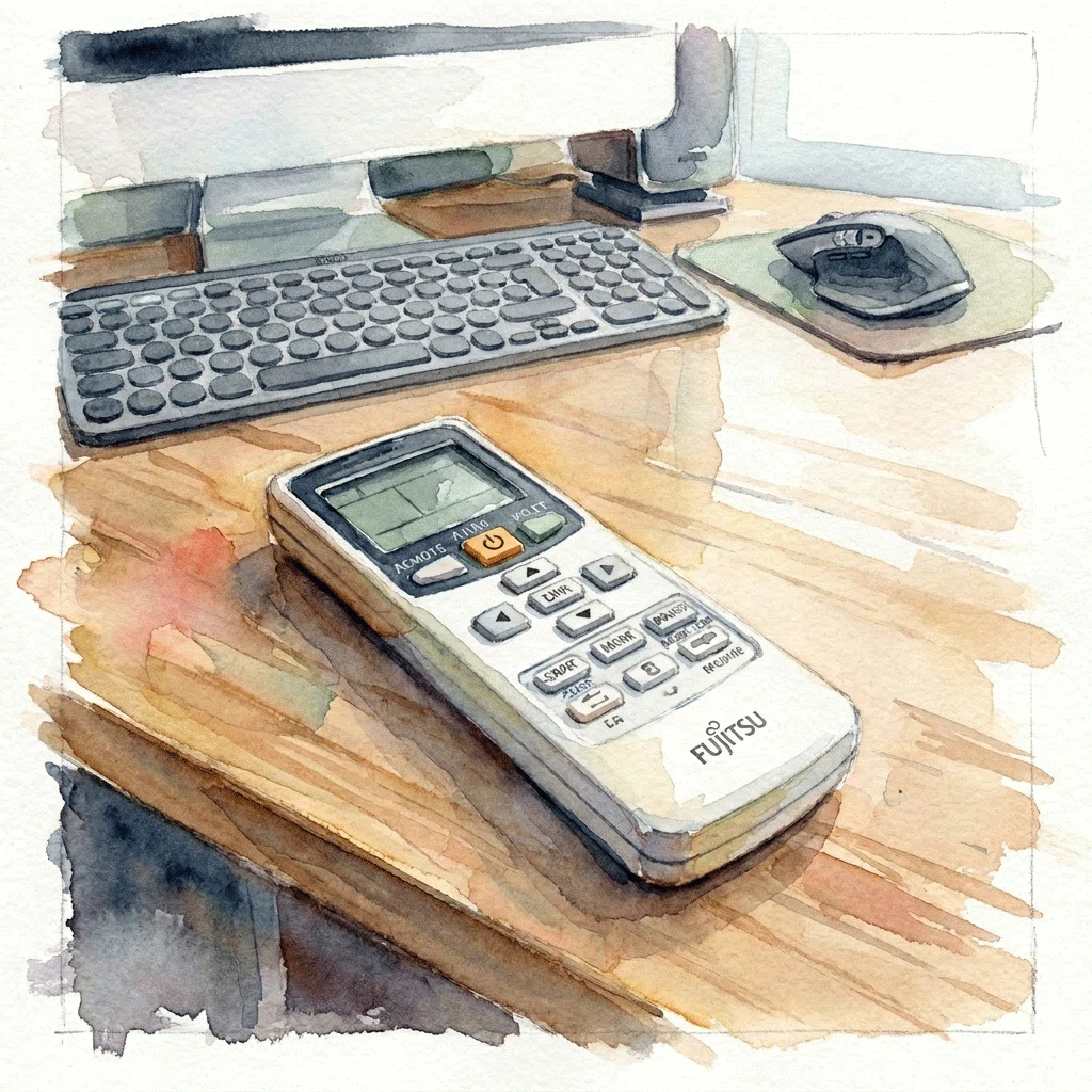 エアコンのリモコンのイラスト