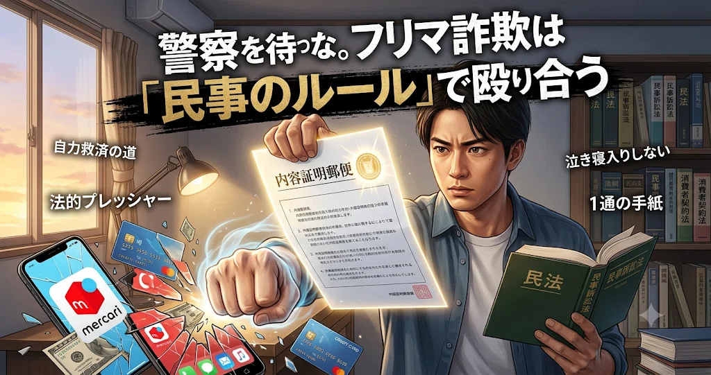 警察を待つな。フリマ詐欺は「民事のルール」で殴り合う