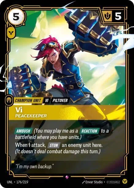 Riftbound TCG】Vi, Piltover Enforcer(ヴァイ)デッキガイド｜環境分析