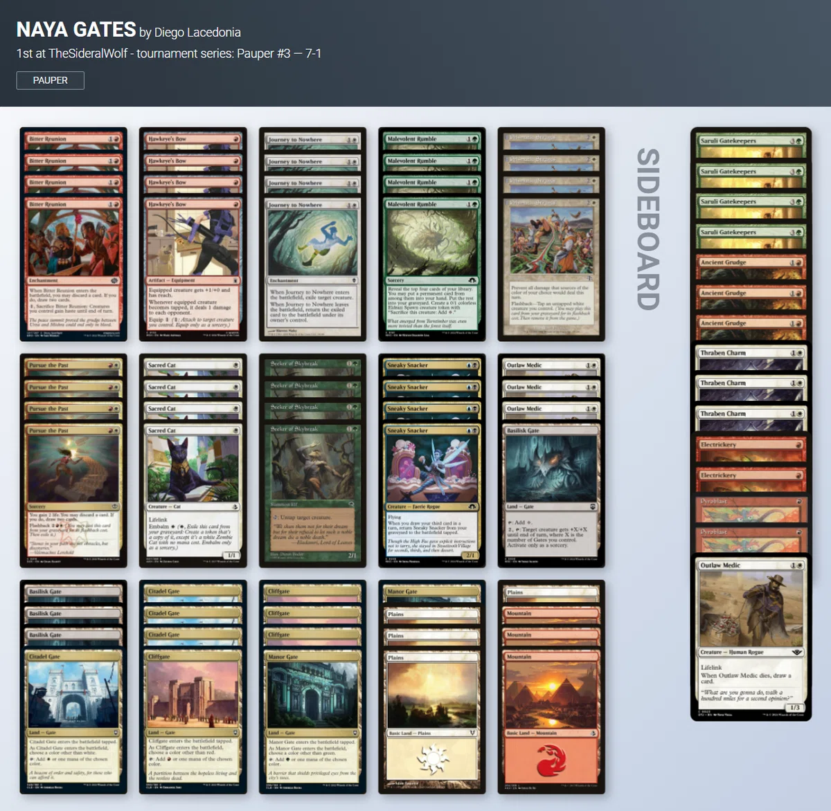 Pauper】不定期デッキウォッチング vol.31 -天弓ナヤゲート-｜るーめり