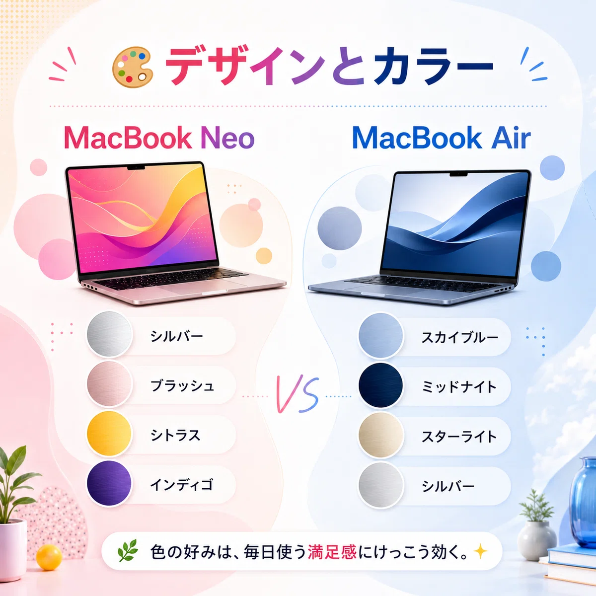 💻【2026年版】MacBook NeoとMacBook Air、あなたにぴったりなのは