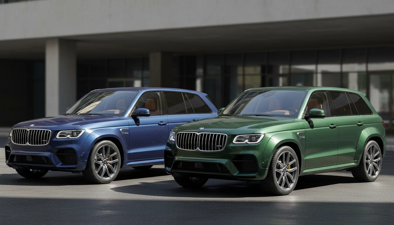 Gクラス標準モデルとAMGモデルの車幅比較イメージ