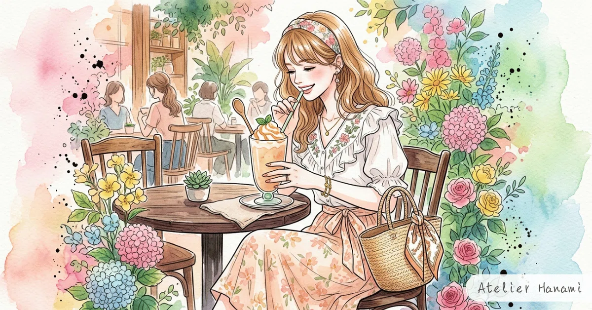 リンクウェアフリー素材・ピーチフラペチーノ