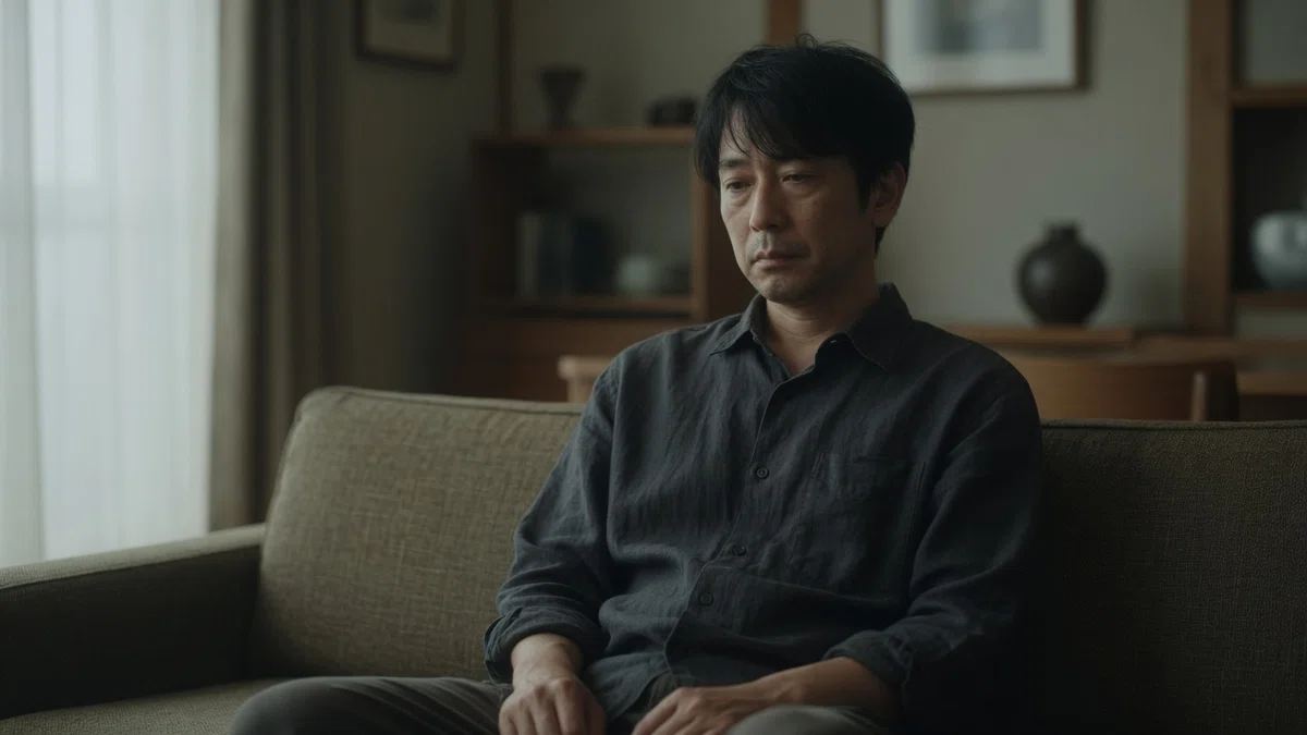 Reiwa-Era Middle-Aged Men Chose “Not to Be Disliked” Over Attractiveness — Cleanliness and Quiet Fatigue Behind the New “Ojisan” Image lonely woman unfulfilled desire erotic alone discipline philosophy night throbbing heart darkness