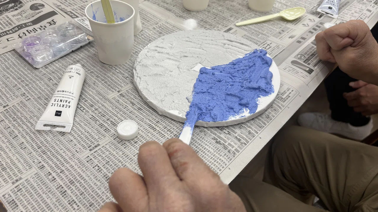 テクスチャーアートで芸術家になろう！｜リハスワーク京都桂川