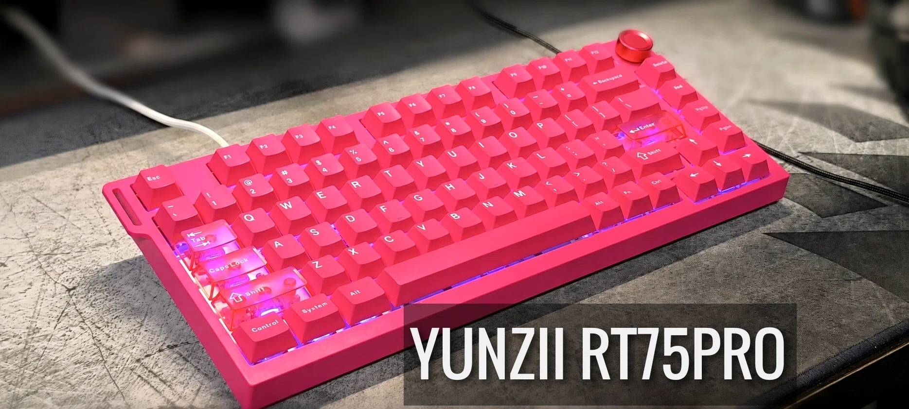 YUNZII RT75 PROレビュー｜ワイヤレス対応ラピトリキーボードの最安