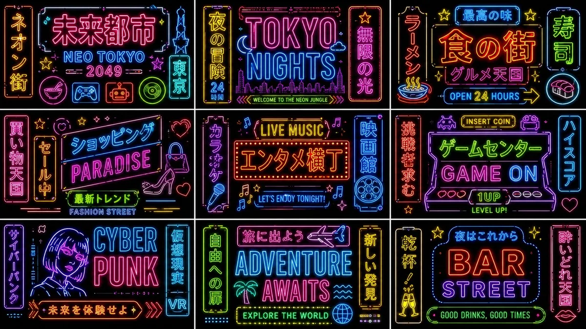 Neon Signboardのスライド例