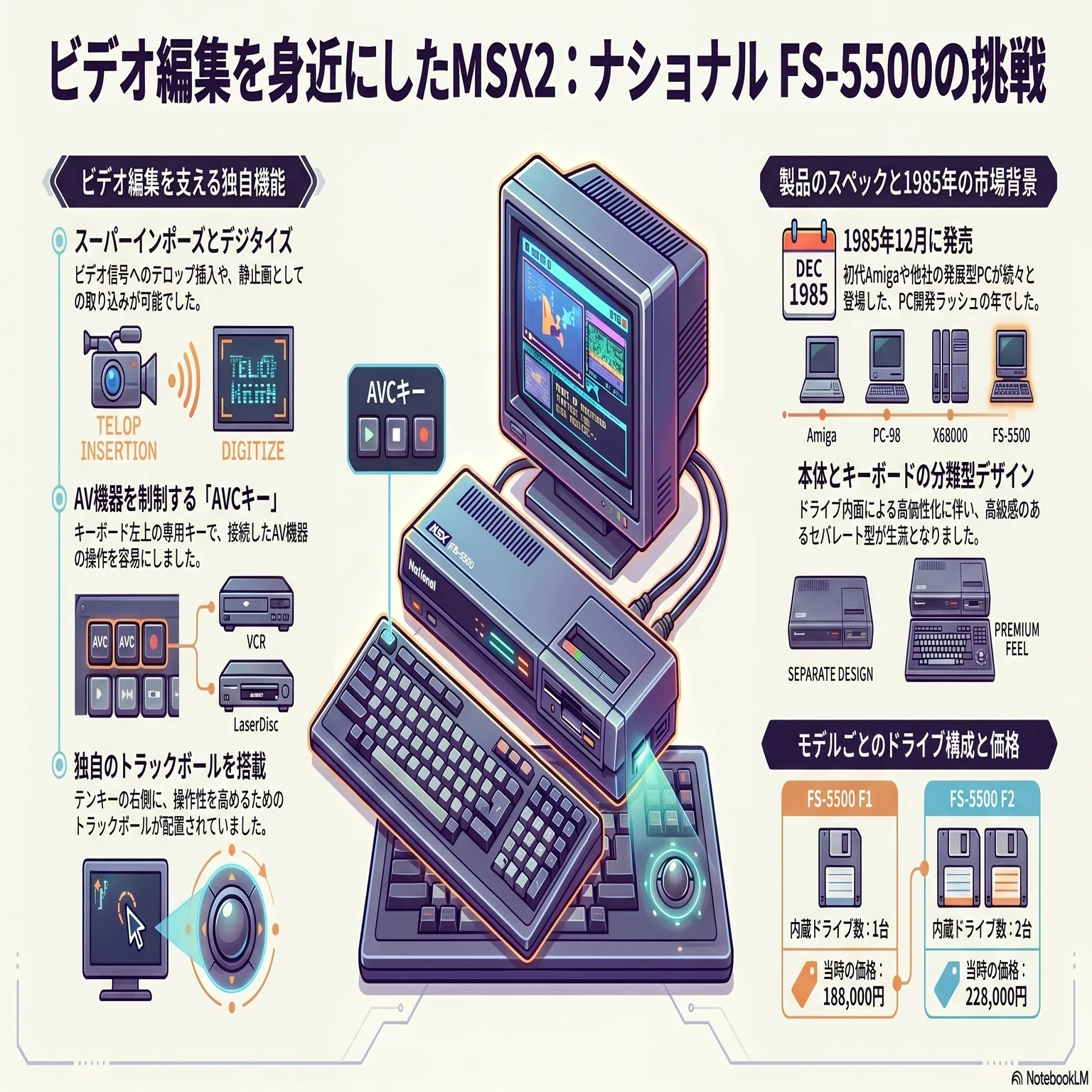 ビデオ編集の出来たMSX2 - ナショナルFS-5500｜kzn