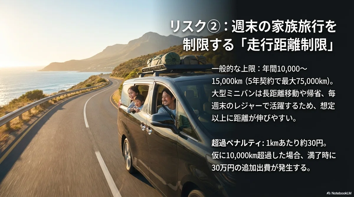 残クレアルファード走行距離制限と超過費用