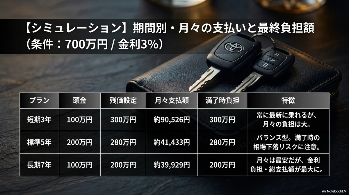 月々の支払い例と総額シミュレーション